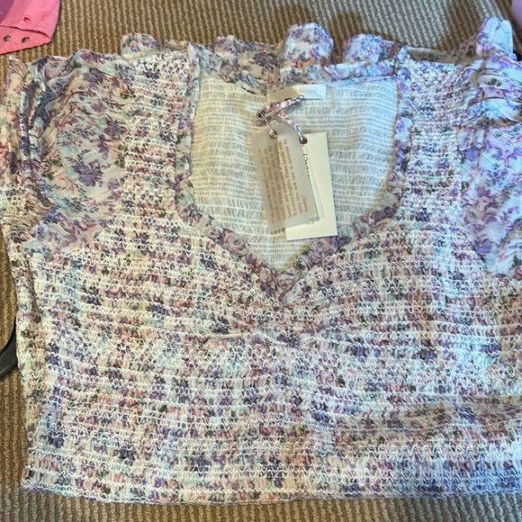 NWT LOVESHACKFANCY trevor dress in positano blue size large - Picture 10 of 16